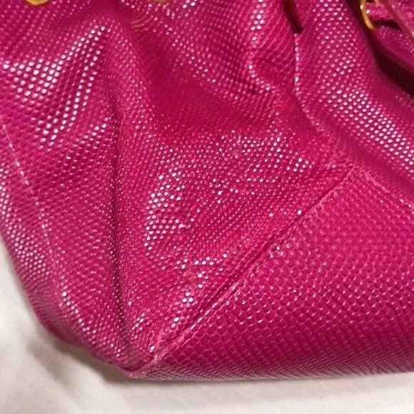 Lauren Merkin Patent eather Snake Embossed Shoulder Bag - Picture 10 of 12